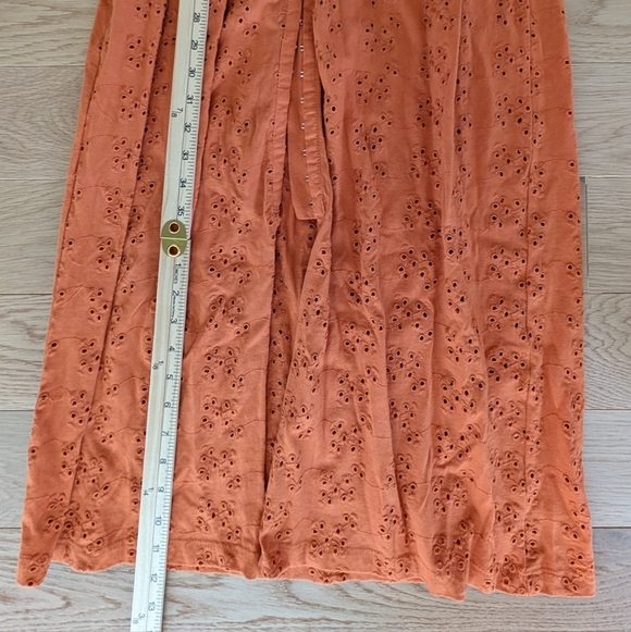 NWT ASOS Orange Midi Eyelet Dress Sz 2 - Picture 10 of 10